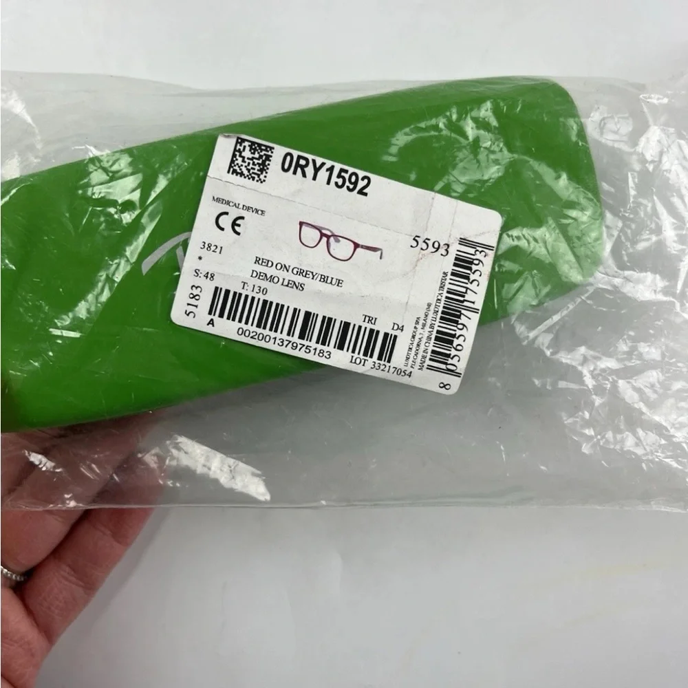 Ray-Ban Unisex Kids 0RY1592  Square  Eyeglass Frames Red On Grey/blue